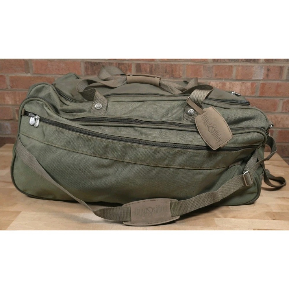 Briggs & Riley 30" Rolling Duffle Luggage Bag Olive Green Nylon Vintage